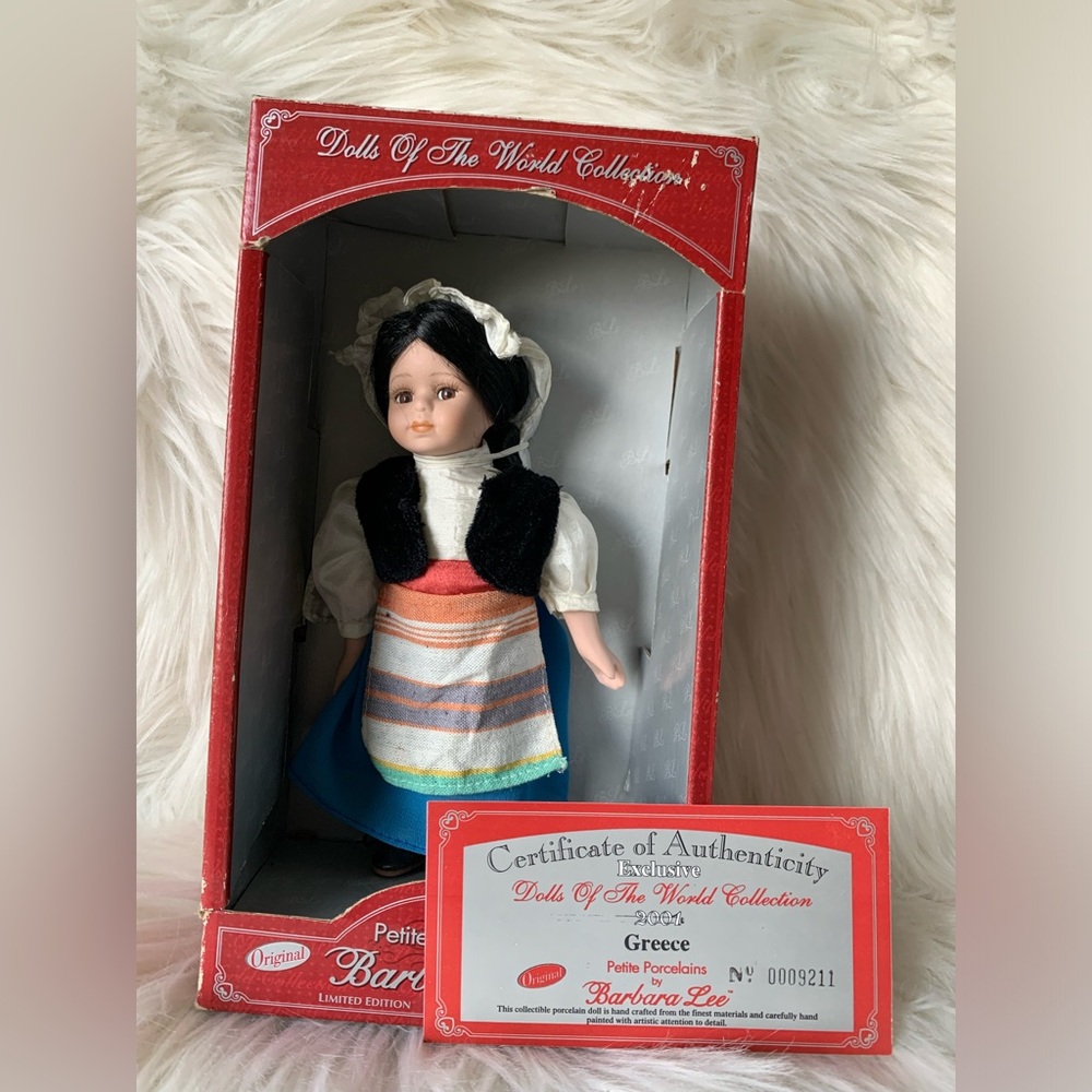Porcelain Doll~ Limited Edition Petite Porcelains by Barbara Lee.  2001 Greece
